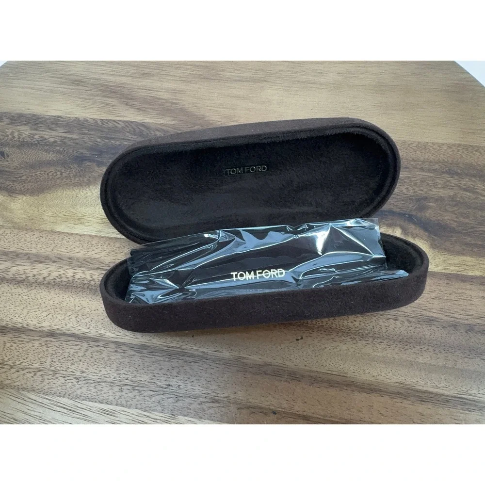 Tom Ford Brown Suede Hard Case for Glasses‎ Sunglasses Eyewear
